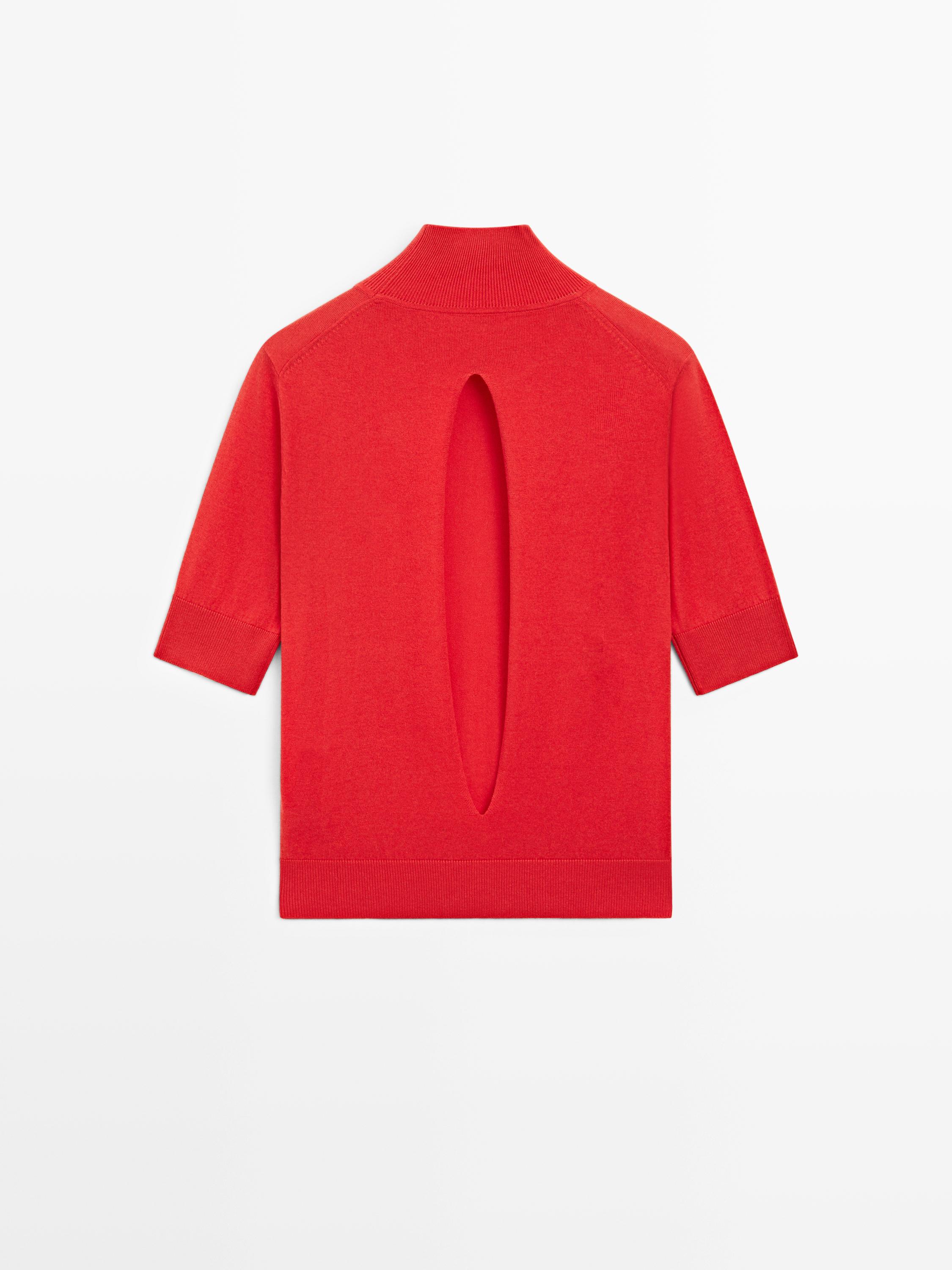 Pull en maille à détail de dos mélange soie - STUDIO